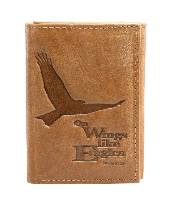 Saddle Genuine Leather Tri Fold Wallet