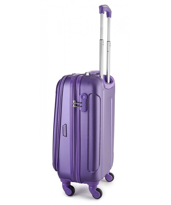 Victoria 20'' Carry On Lightweight Hardshell Spinner Luggage Purple