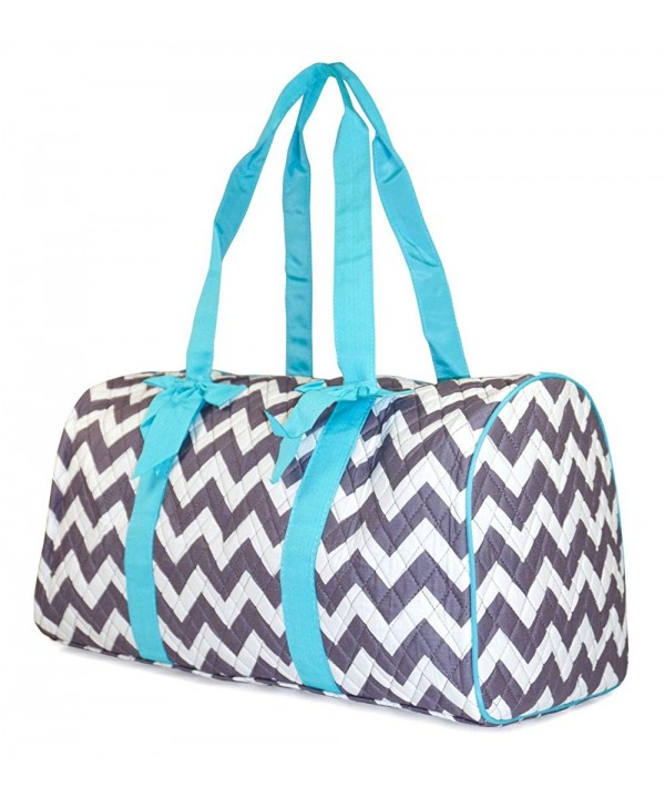 NGIL Chevron Quilted Duffle Teal