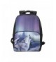 InterestPrint Howling Purple Backpack Daypack