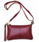 Beurlike Womens Leather Crossbody Wristlet