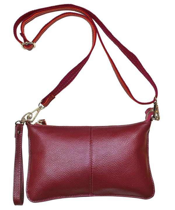 Beurlike Womens Leather Crossbody Wristlet