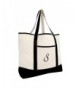 DALIX Monogram Personalized Totes Letter