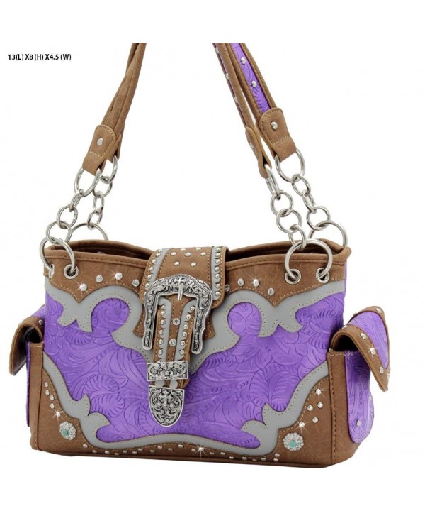 Western Rhinestone Buckle Concealed Handbag