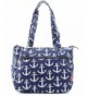 Nautical Anchor Quilted Canvas Handbag