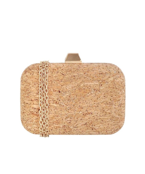 JNB Cork Box Clutch GOLD