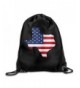 America Drawstring Backpack Rucksack Shoulder