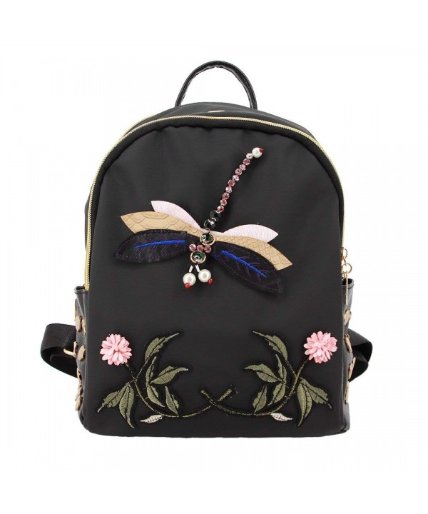 Liliam Fashion Embroidery Backpack Dragonfly