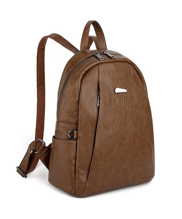 UTO Backpack Leather Rucksack Shoulder