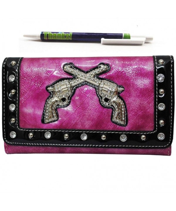 Double Wallet Rhinestones Western Style