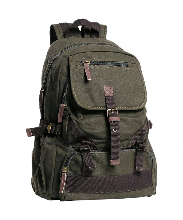 Vagabond Traveler Canvas Backpack Military