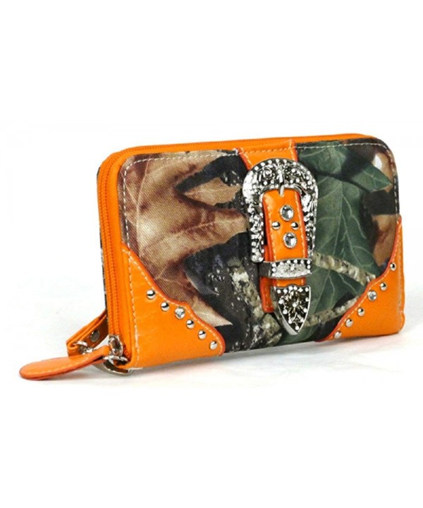 Western Orange Camouflage Buckle Wristlet