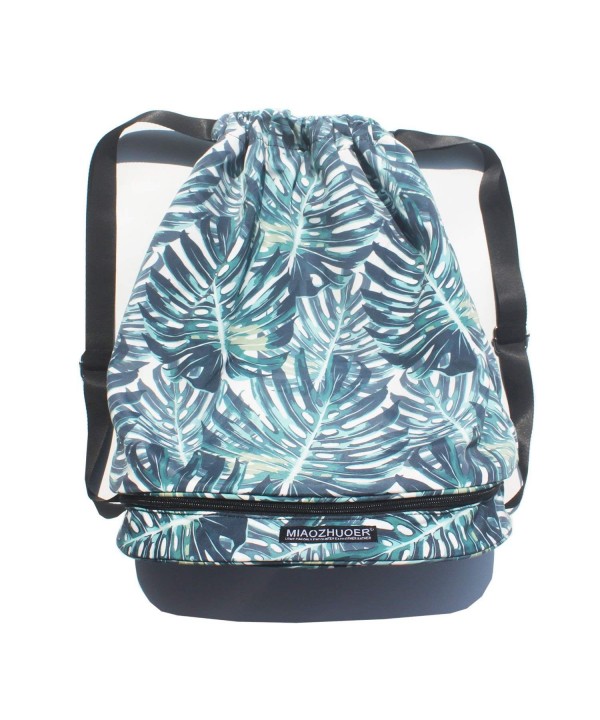 Drawstring Backpack Travel Separated Compartments