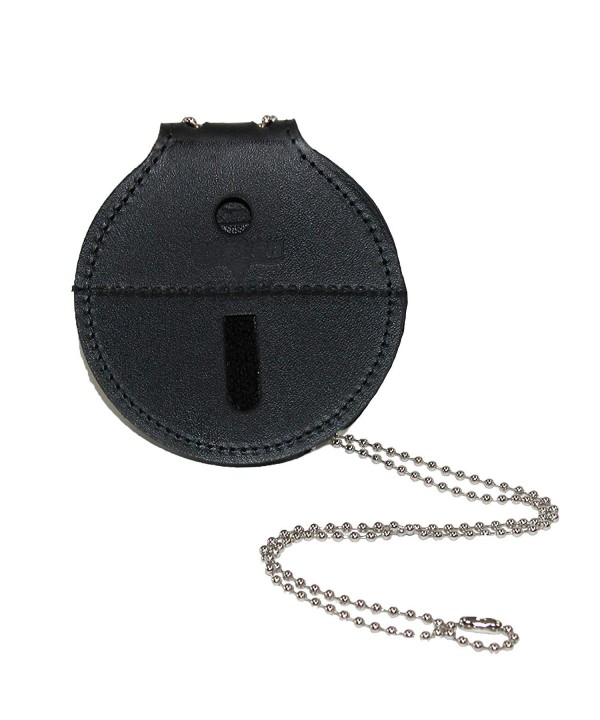 Boston Leather Circle Badge Holder