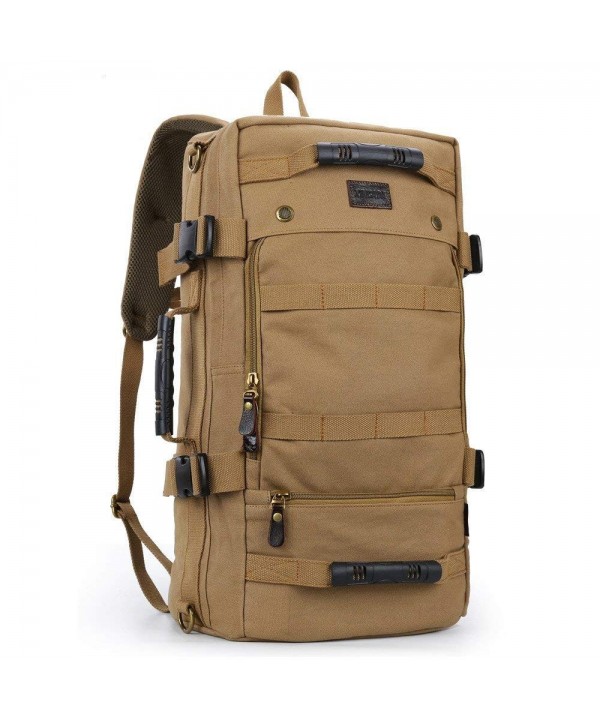 Backpack Travel Backpack Canvas Rucksack Hiking Camping Large Vintage ...