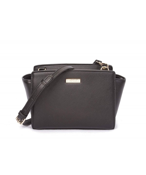 Korvara Mini Saffiano Crossbody Satchel