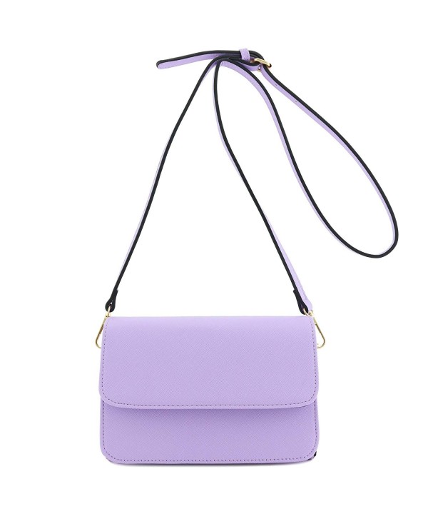 Triple Compartment Clutch Crossbody Lavender