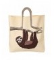 Womens Sloth Animal Canvas Tote