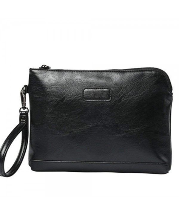 Shozafia Leather Envelope HandBag Business