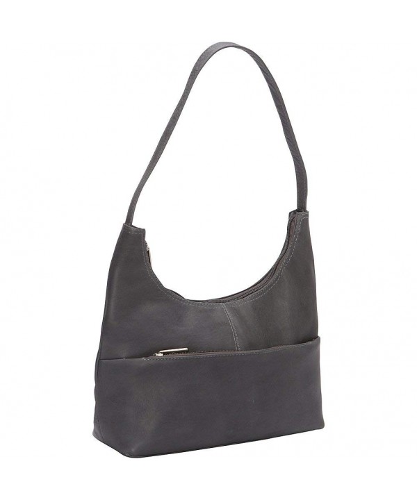 Donne Leather Top Zip Hobo