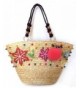 Straw Beach Tote Woven Shoulder