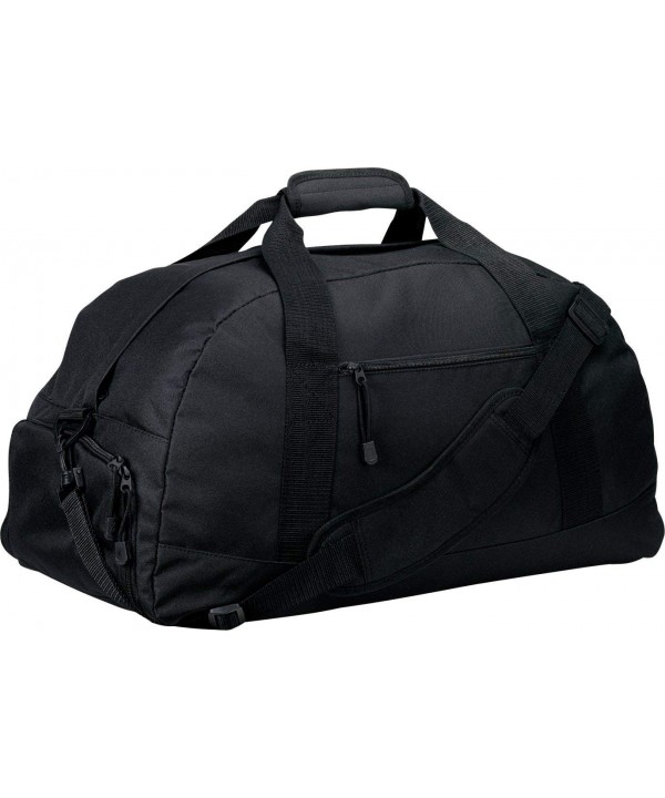 Port Company Zippered Pocket Duffel_Black_One