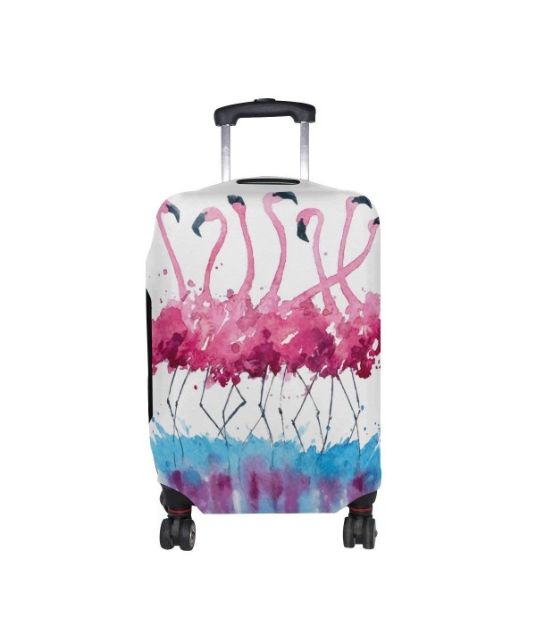 Tropical Watercolor Flamingo Suitcase Protector