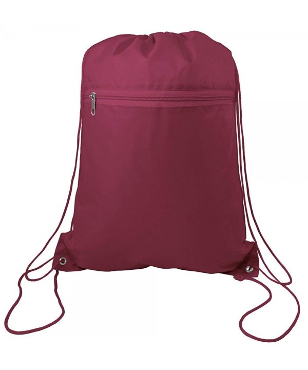 Zippered Drawstring Promotional Backpack Travel