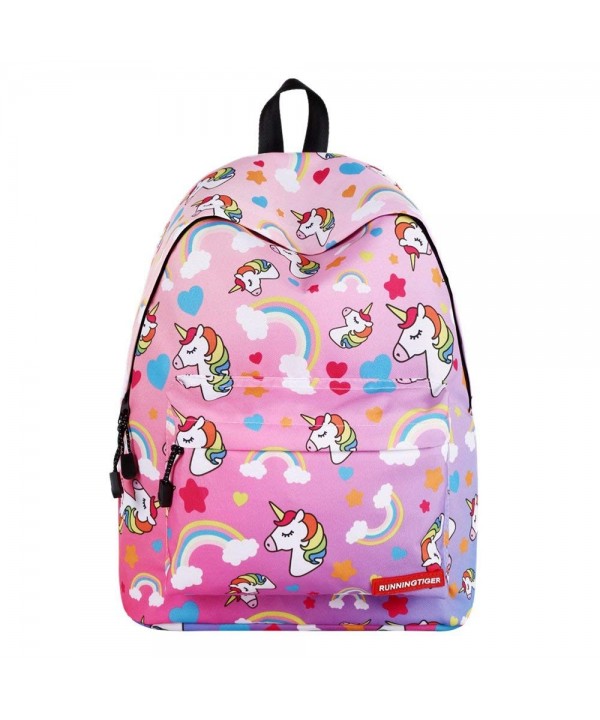 SWYIVY Rainbow Unicorn Bookbags Kids Dark