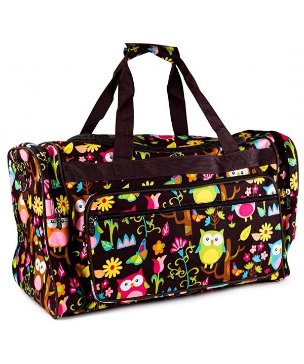 Give Print Large Duffle Brown