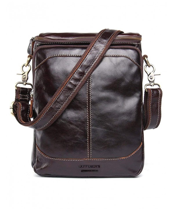 Genuine Leather Men Messenger Crossbody Shoulder Bag Small Travel ...