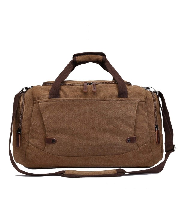 Canvas Duffel Overnight Travel Leather