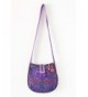 Changnoi Purple Crossbody Embroidered Fabric