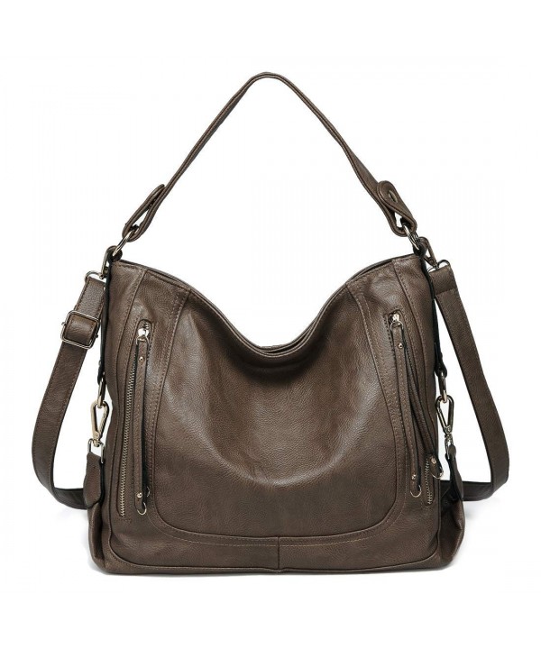 Kasqo Handbag Leather Shoulder Detachable