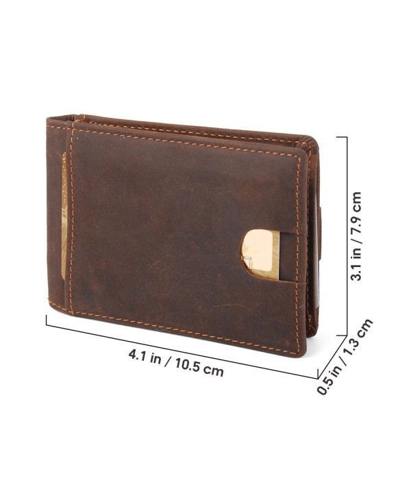 RFID Blocking Minimalist Front Pocket Genuine Leather Slim Wallets for ...