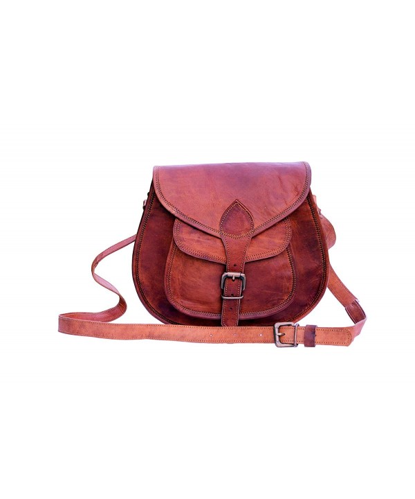 IndianHandoArt Distressed Leather Crossbody Shoulder