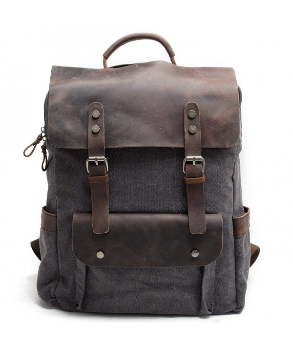 Kenox Leather Rucksack Backpack College