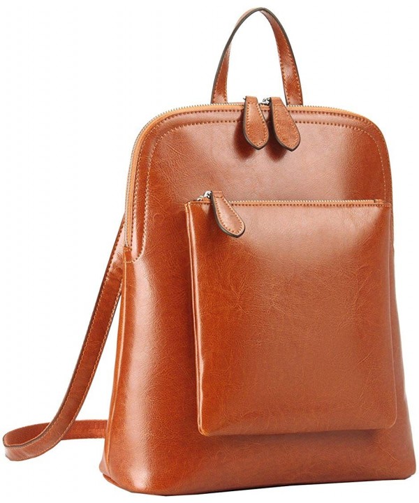 Womens Vintage Leather Backpack Daypack