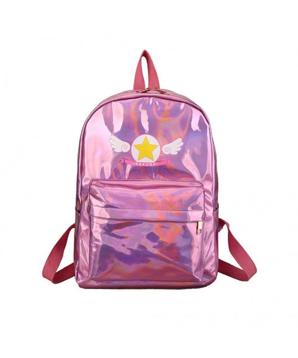 Anlydia Holographic Leather Backpack Satchel