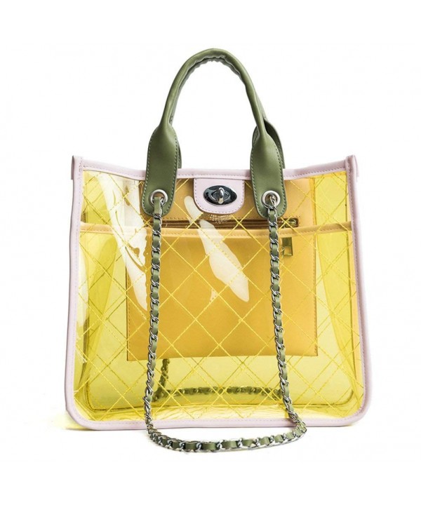 Quilted Shoulder Transparent Waterproof Handbag