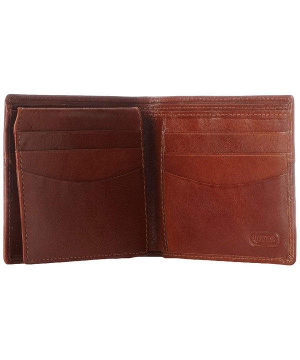 Leatherbay Double Fold Wallet Cognac