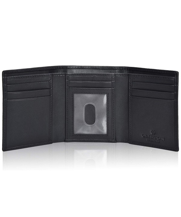 RFID Leather Trifold Wallets for Men- Slim Front Pocket Mens Wallet 6 ...