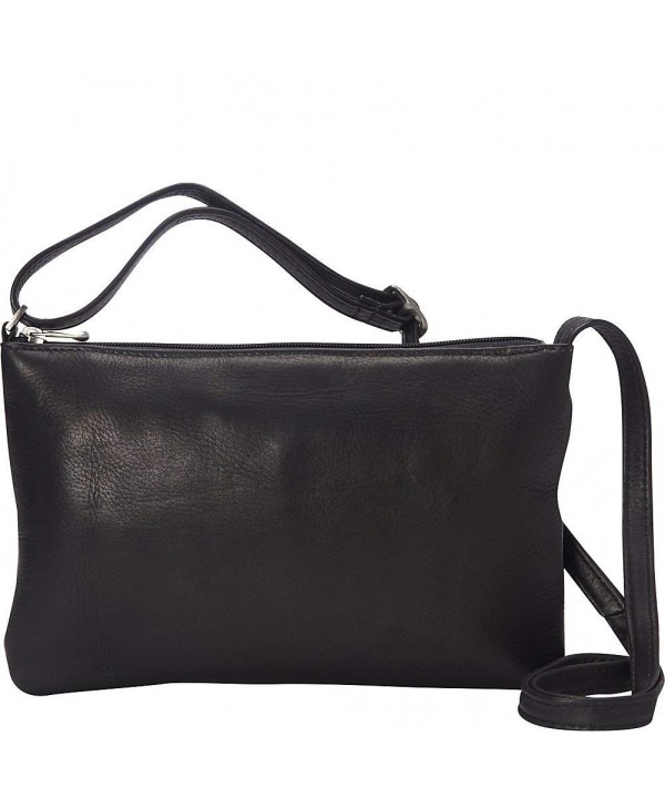 Donne Leather Apricot Crossbody Black