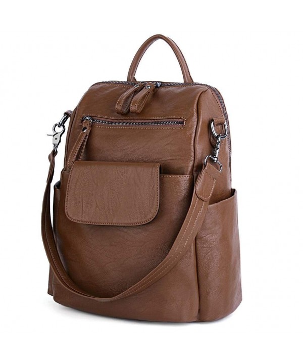 UTO Backpack Leather Rucksack Shoulder