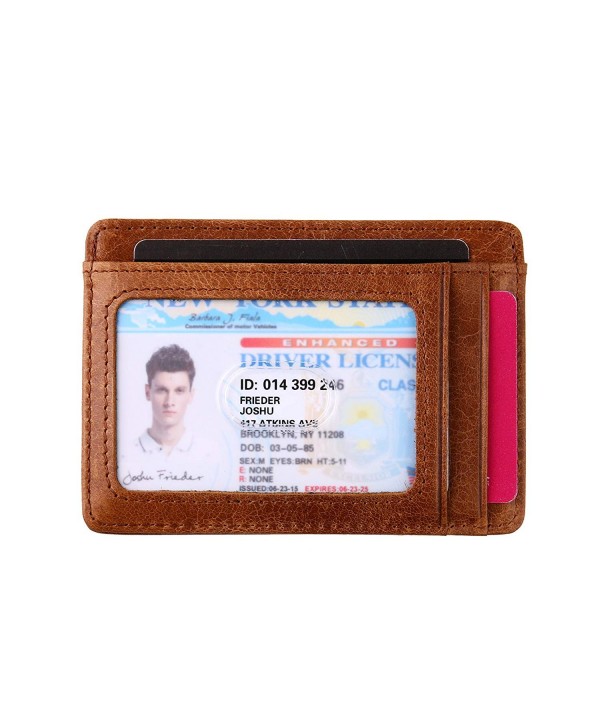 Wallet Blocking Genuine Leather Credit