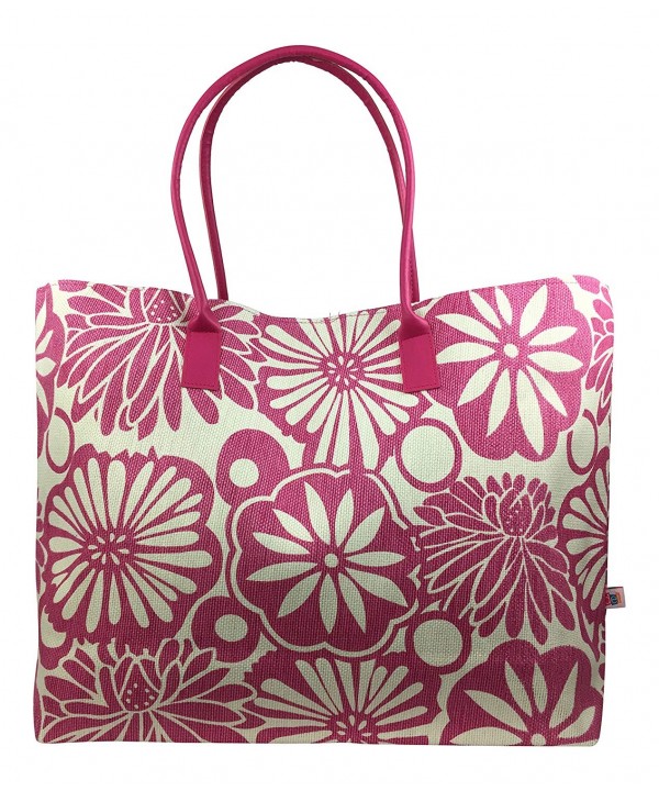 Tropical Fantasy Pink Woven Floral