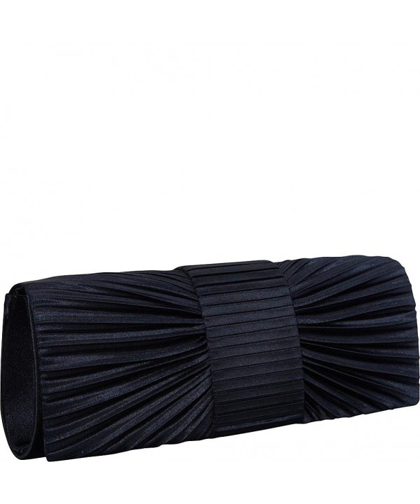 J Furmani Pleated Clutch Silver