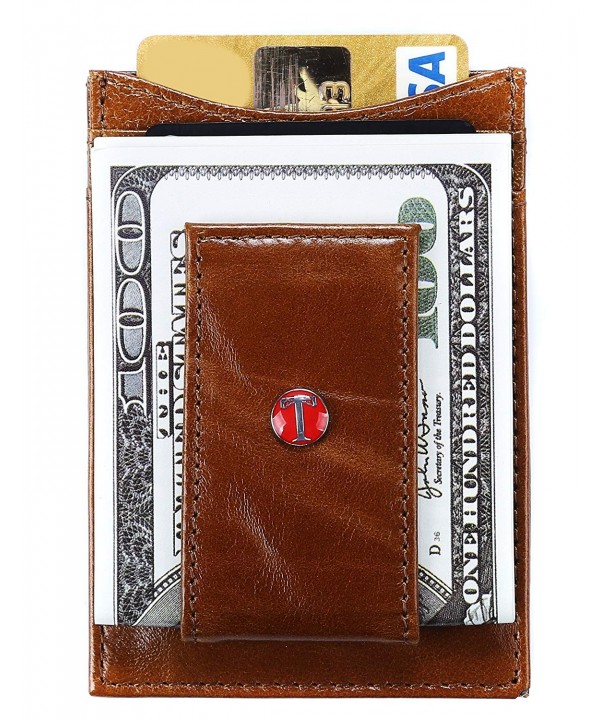 Money Clip Wallet RFID Blocking Card Holder ID Window Strong Magnet ...