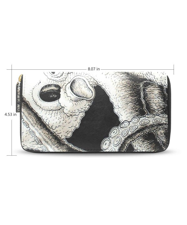 Womens Octopus Pattern Leather Wallet