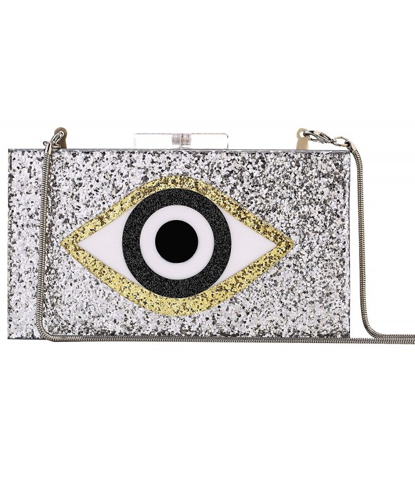 Acrylic Glitter Perspex Handbags Sliver eye